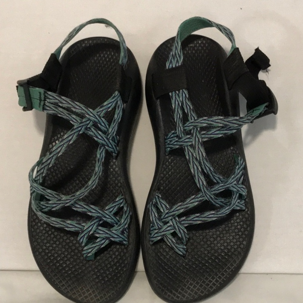 Chaco Green and Purple Outdoor Sandals Size Women’s 8